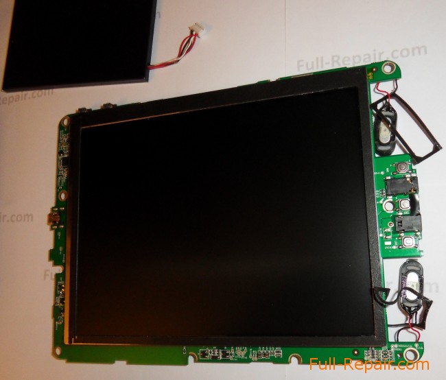 LCD screen on the motherboard