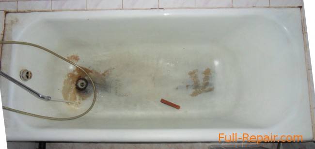 The appearance of the old tub