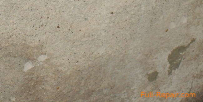 Hole in the concrete wall corners