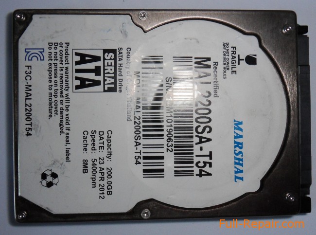 Hard Drive SATA 2.5-inch notebook from