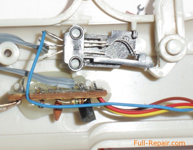 Light Gun from Dendy. The insides of a close-up. light gun from the Dendy. The insides of a close-up.