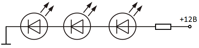 Shema connection svetodiodov