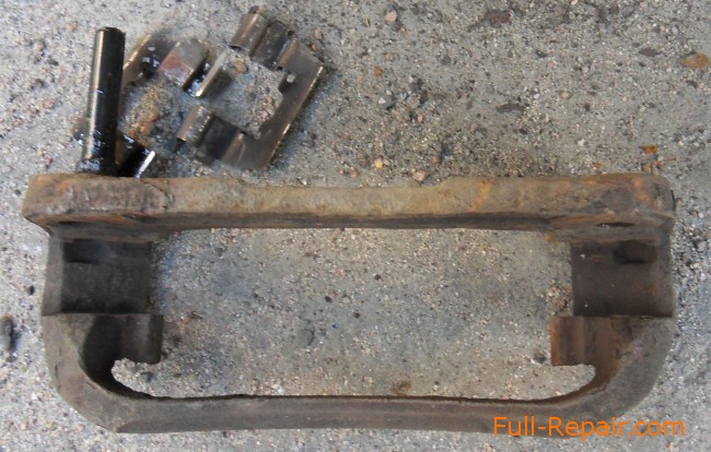 The moving caliper rear view The moving caliper rear view