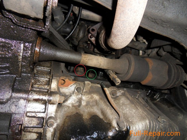 The exhaust pipe unscrewed