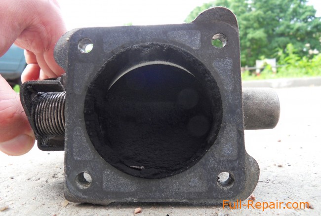 A dirty throttle valve does not close until the end of the A dirty throttle valve does not close until the end of the