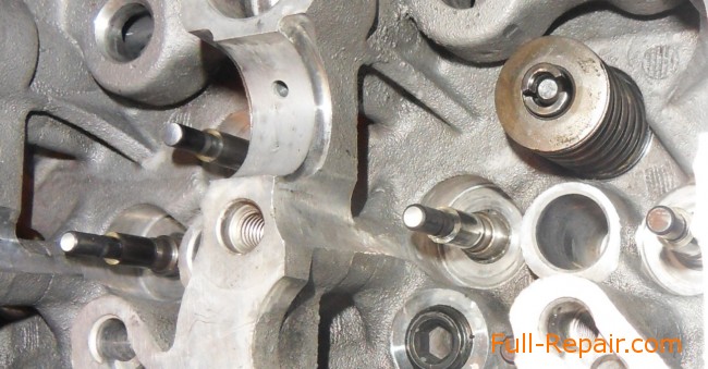 Valves are fixed in place using small bits 