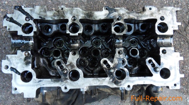 Klapana snyaty. type cylinder head sverhu