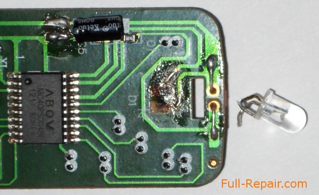  LED board and prepared for soldering 