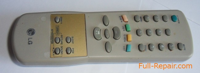 The TV remote. Front.