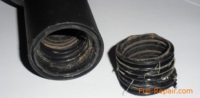 The mounting vacuum cleaner hose. Remains recovered