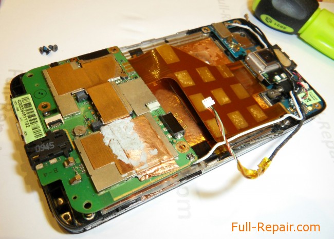 Disassembled HTC HD2-rear view