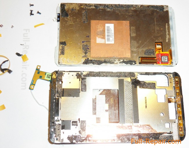 Separated from the body of the screen Separated from the body of the screen