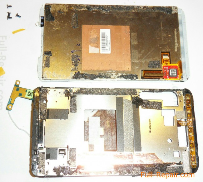 Separated from the body of the screen Separated from the body of the screen