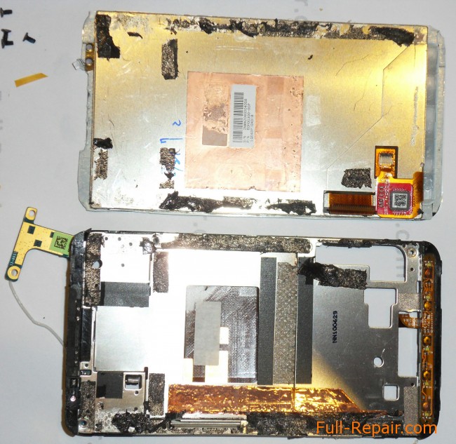 Separated from the body of the screen Separated from the body of the screen