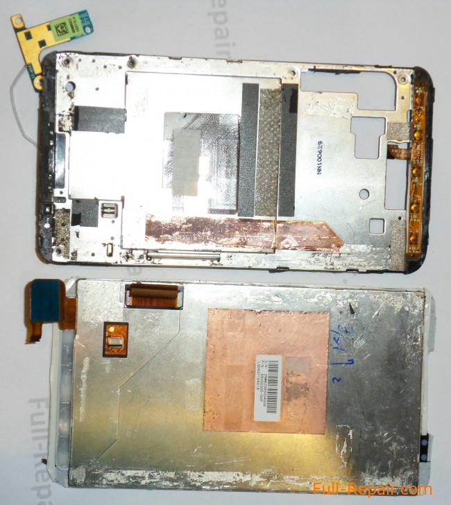 Separated from the body of the screen Separated from the body of the screen