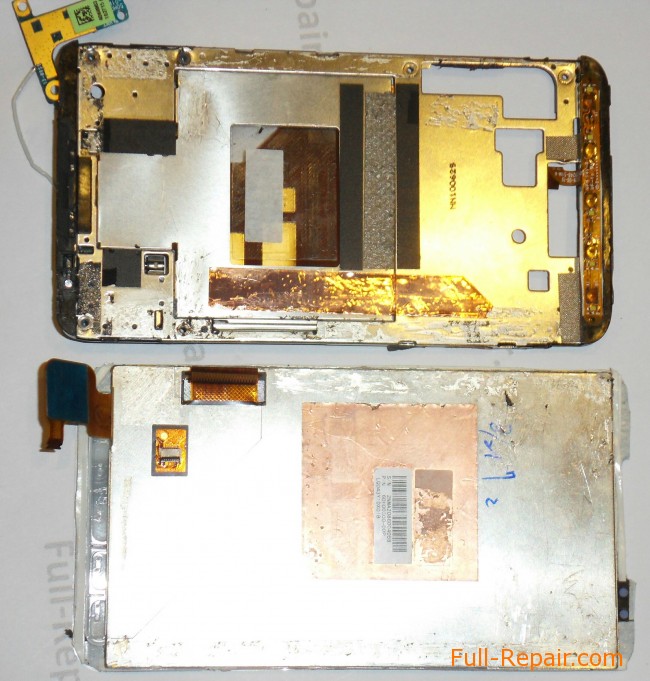 Separated from the body of the screen Separated from the body of the screen