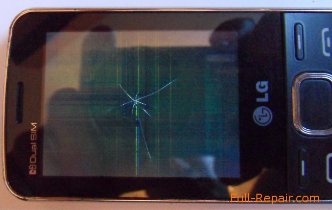 LG S367 mobile phone with a broken screen