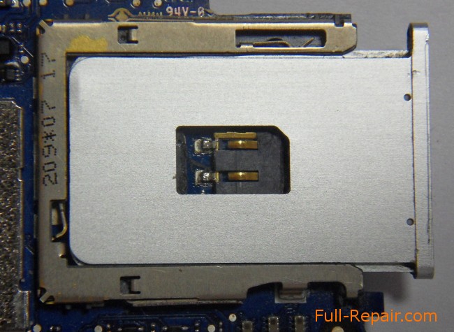 Contacts OK SIM-card connector soldered Contacts OK SIM-card connector soldered