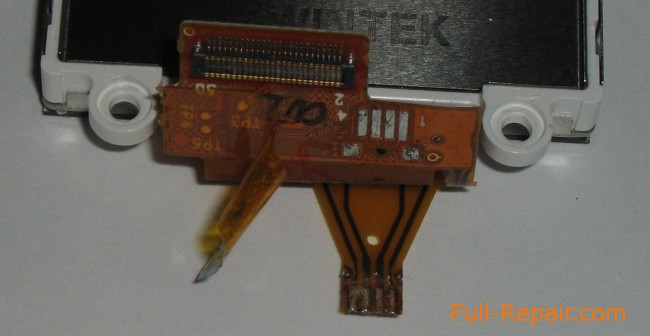 Zaluzhaem on both sides of the touch screen flex cable Zaluzhaem on both sides of the touch screen loop